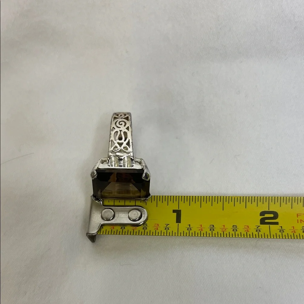 Sterling Silver Brown Topaz Ring Size 7.75